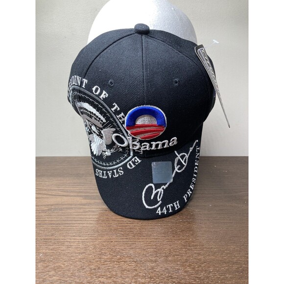 City Hunter Obama 44th President Black Cap Hat Adjustable Strap NWT - Picture 5 of 5